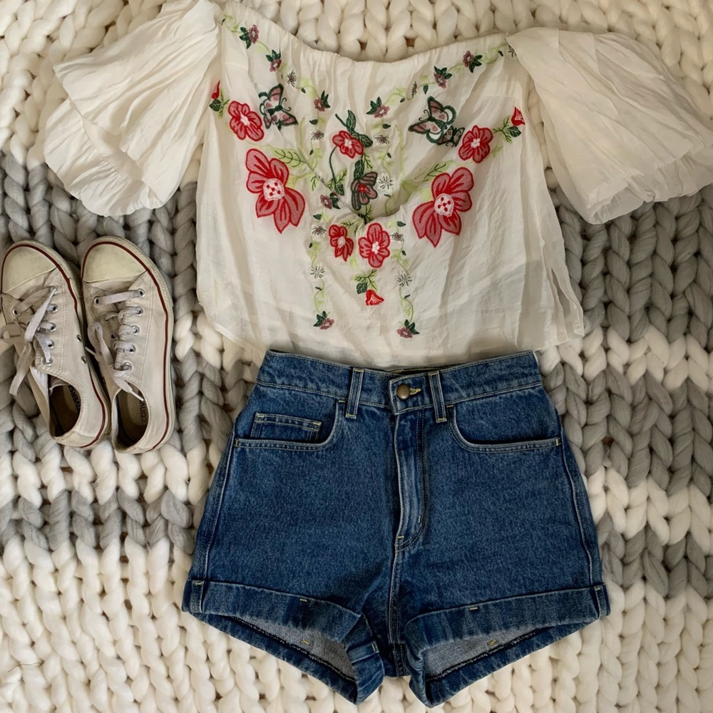 American Apparel Denim Mom Short